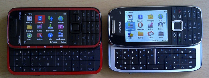 Nokia 5730 XpressMusic and Nokia E75