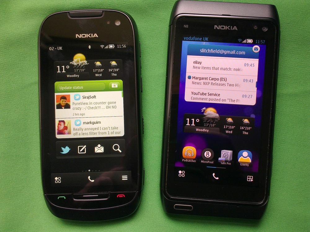 Nokia 701 and N8
