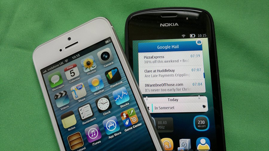 iPhone 5 and Nokia 808