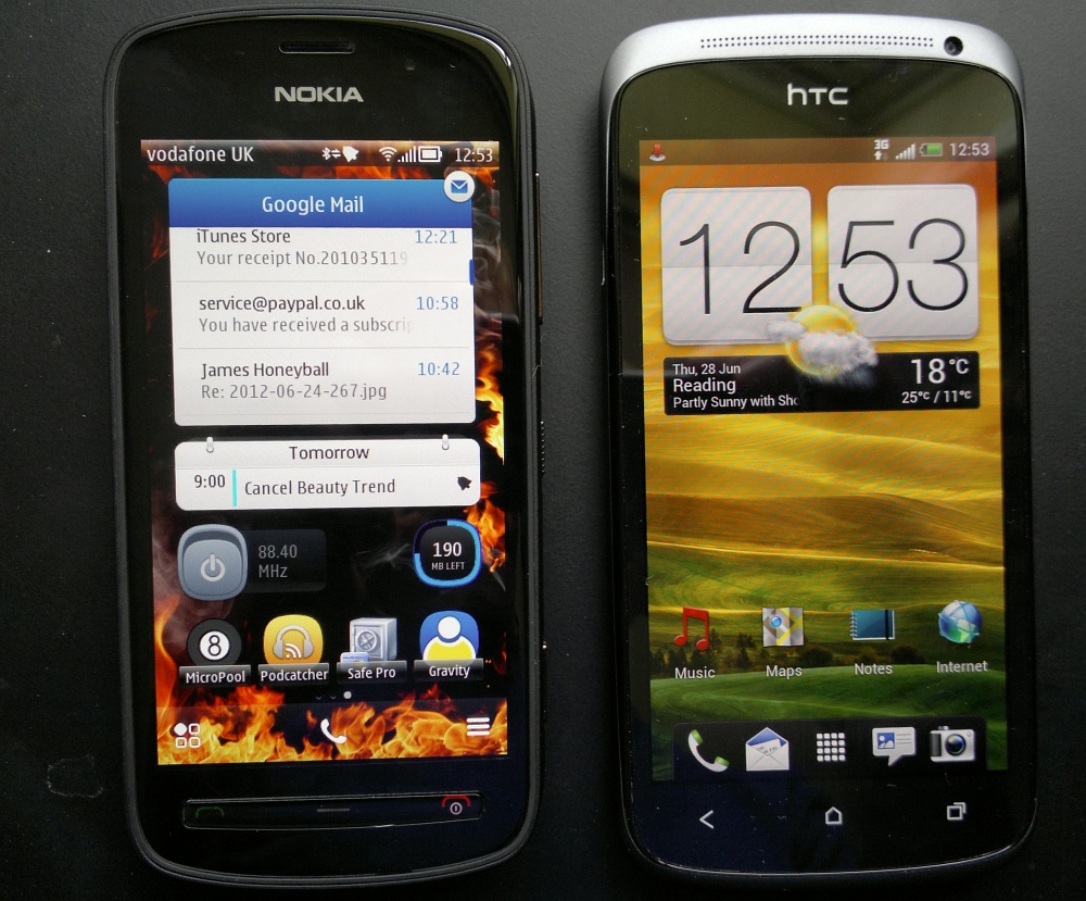 Nokia 808 and HTC One S