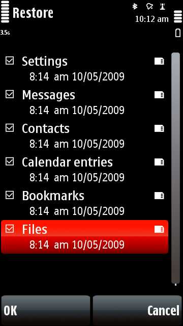 Nokia 5800 Screenshot