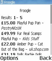 Froogle Screenshot