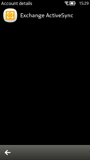 Screenshot, Email set-up Symbian