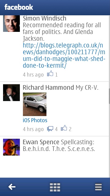 Screenshot from Facebook client group test