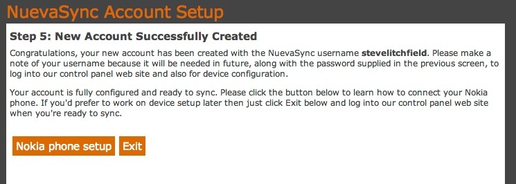 Screenshot, Nuevasync tutorial