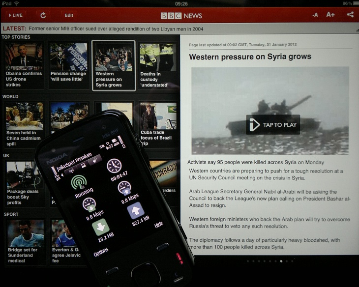 N86 and iPad
