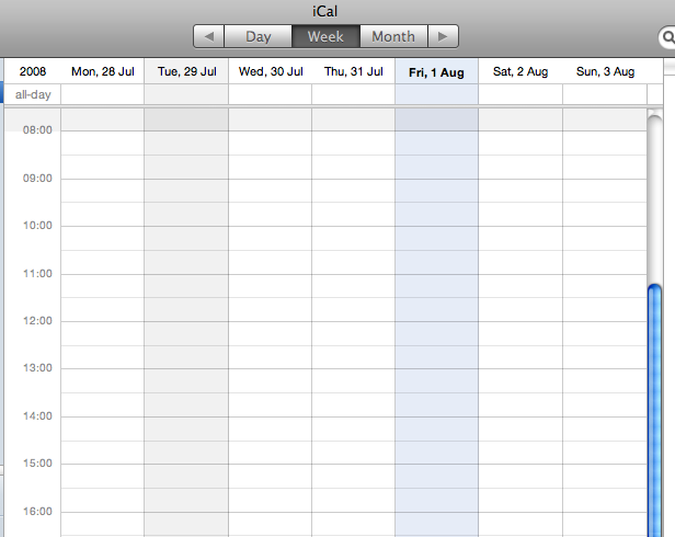 A blank Calendar