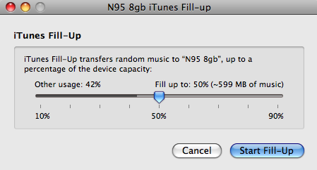 Fill-up dialog