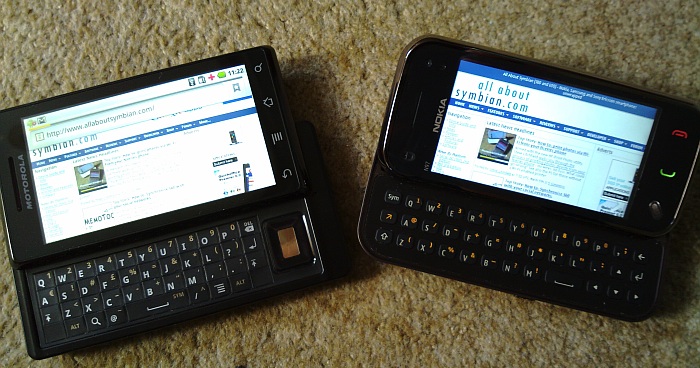 Motorola Milestone vs Nokia N97 mini