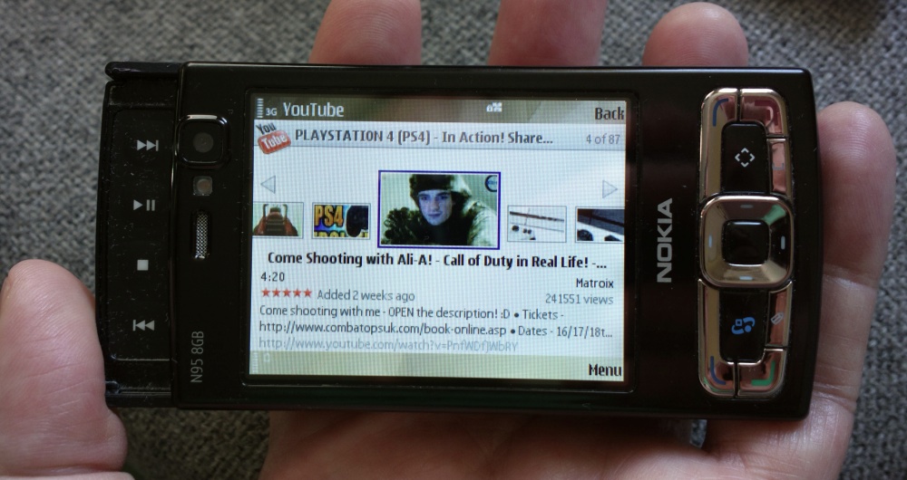 Nokia N95 8GB, a blast from the past - five YEARS!