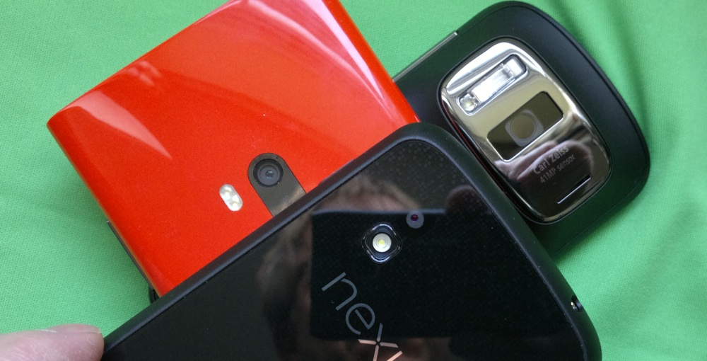 Nokia 808, Lumia 920 and Nexus 4