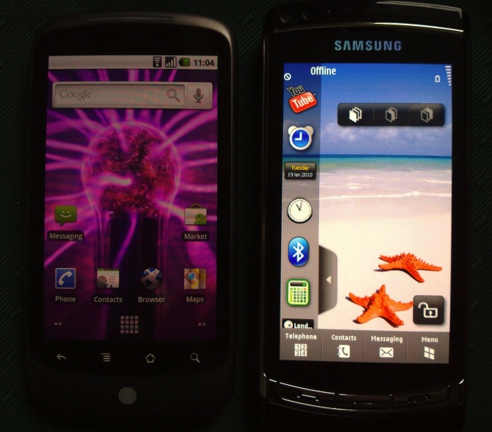 Nexus One vs Samsung i8910 HD