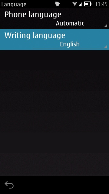 Screenshot, enabling numeric input on Belle FP2
