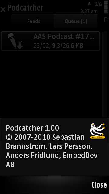 Podcatcher screenshot