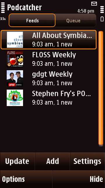 Podcatcher screenshot