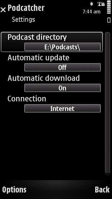 Podcatcher screenshot