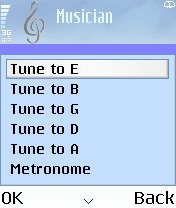 Musician's menu