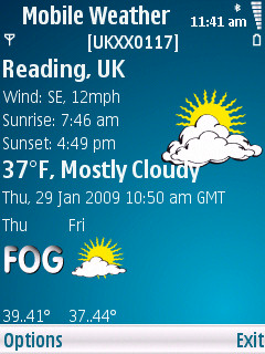 Mobile Weather screenshot