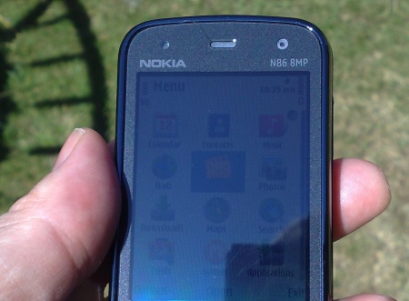 Screen contrast close-up