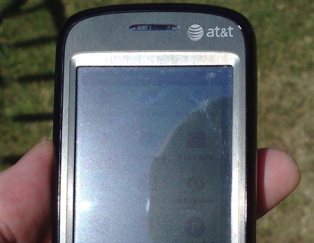 Screen contrast close-up