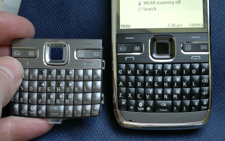 Old keypad vs new black one!