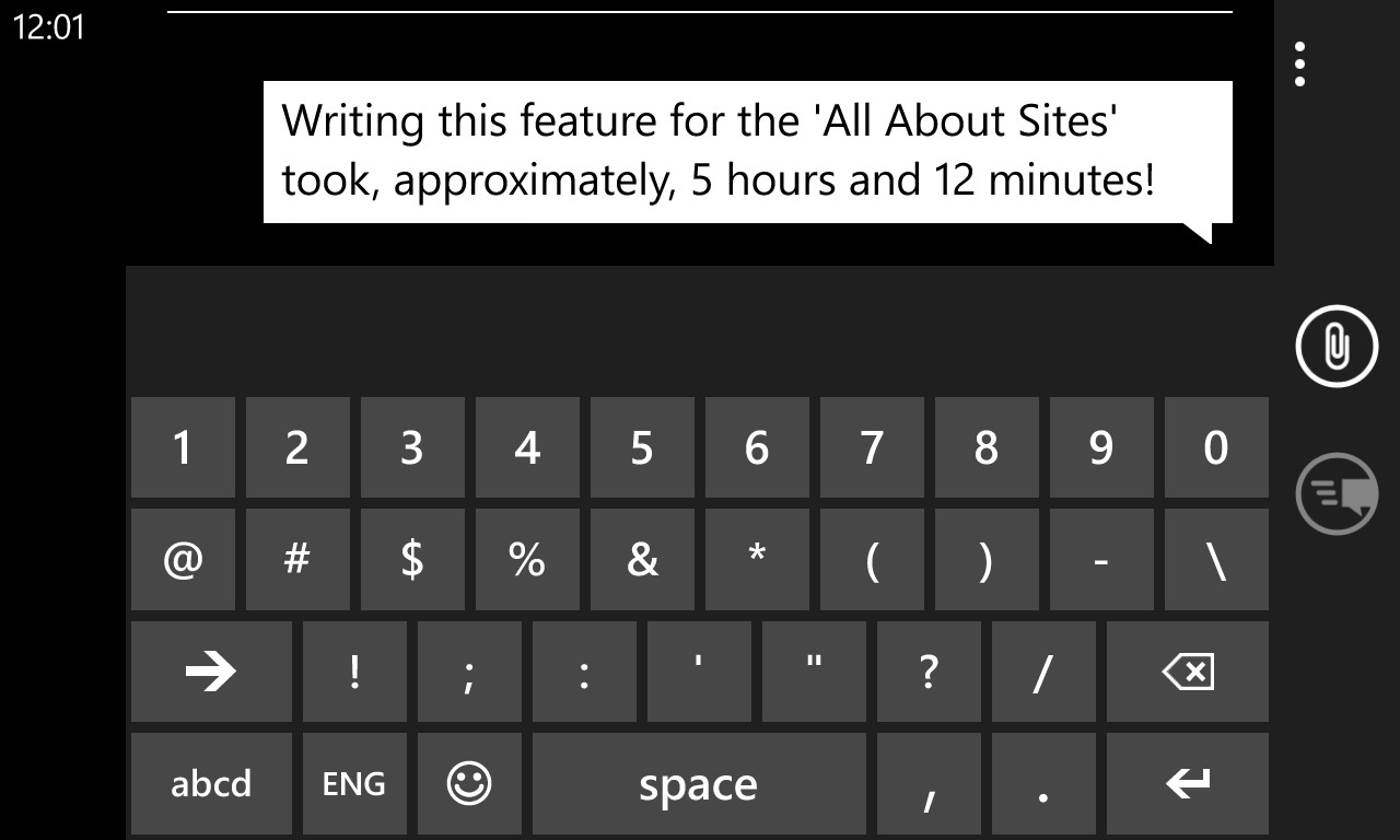 Text input on Windows Phone virtual keyboard