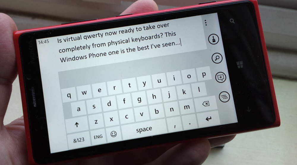 Virtual input on a Lumia 920