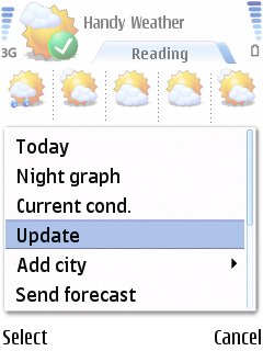 Weather feature screenshot
