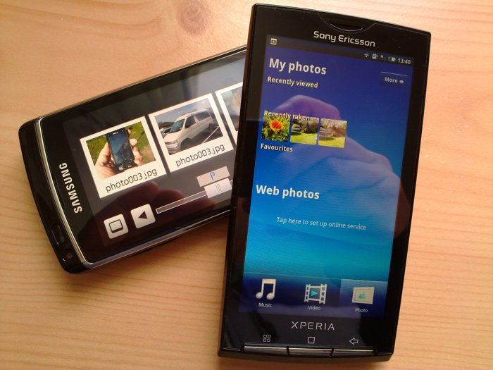 Sony Ericsson X10 and Samsung i8910 HD