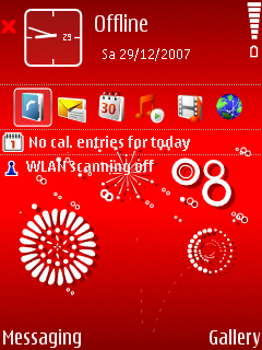 2008 Red standby screen
