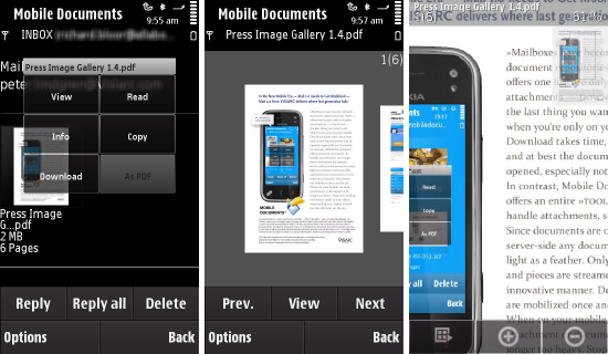The Mobile Documents viewer