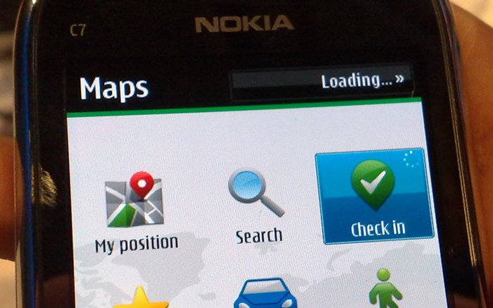 Location check-in through Nokia Social and Ovi Maps