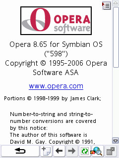 Opera version 8.65 (598)