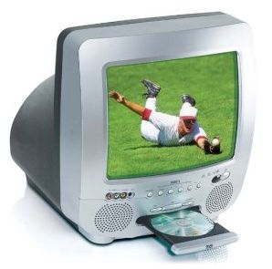 Television with built-in DVD player
