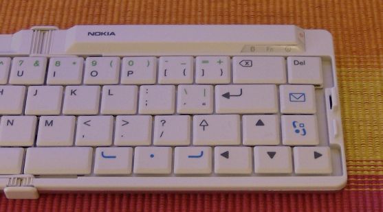 Nokia wireless bluetooth keyboard closeup