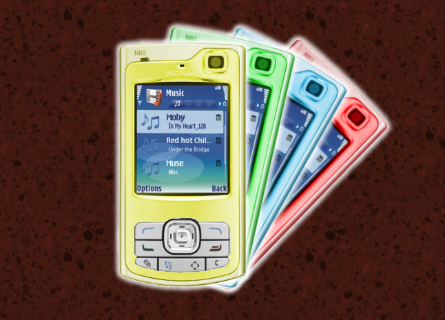 Unofficial mockup of colourful Nokia N80s