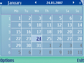 S60 Calendar app screenshot on E61