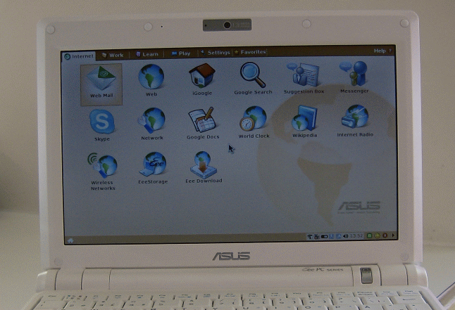 Asus EEE PC 900 interface
