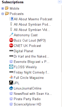 Subscribing to podcats in Google Reader