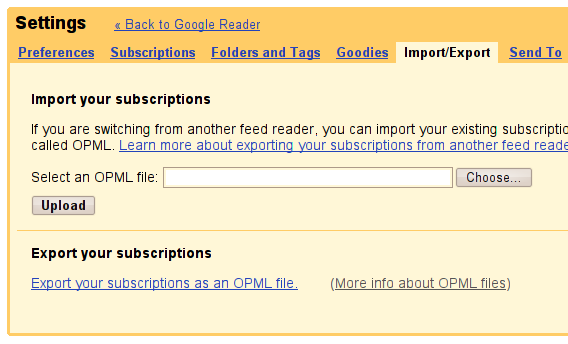 Exporting your RSS subscriptions from Google Reader