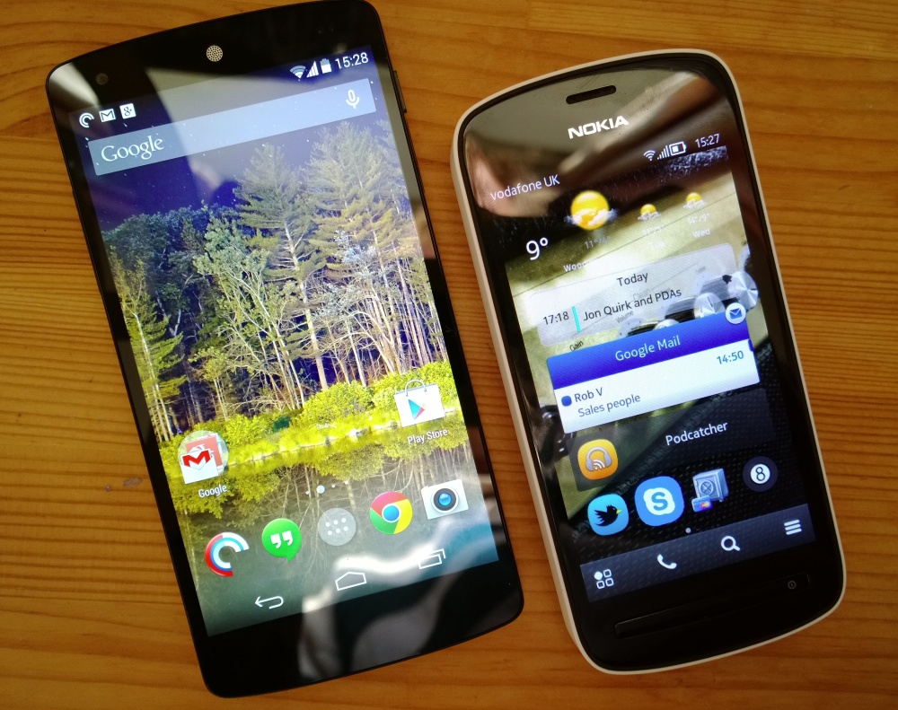 Nexus 5 and Nokia 808