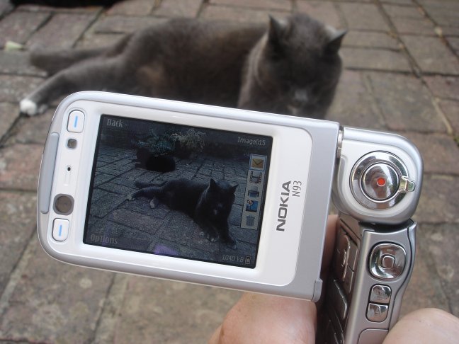 The Nokia N93, the first smartphone to capture video with preset/hyperfocal depth of field