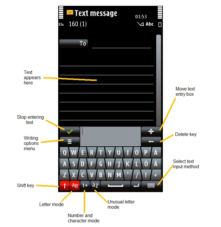 Nokia 5800 mini QWERTY keyboard