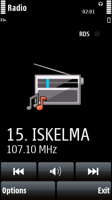 Nokia 5800 FM radio application