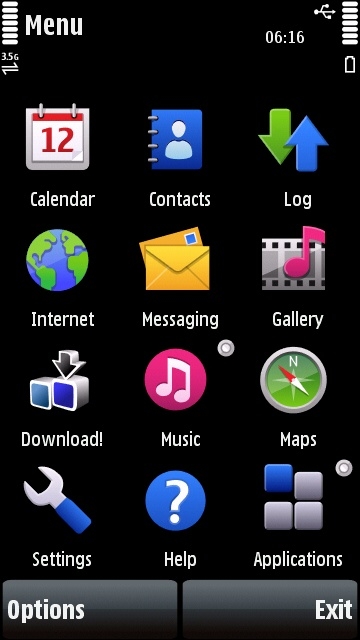 USB icon in top right corner