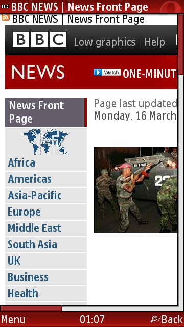 BBC News on Opera Mini