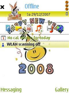 New Year 2008 theme standby screen