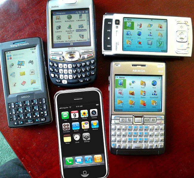 iPhone vs M600i vs Treo 750 vs N95 vs E61i