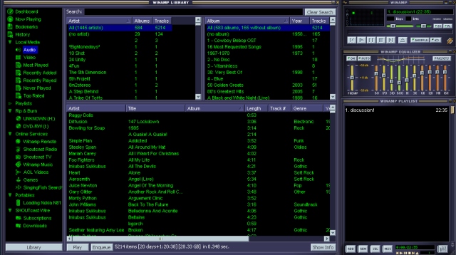 Winamp's Media Library