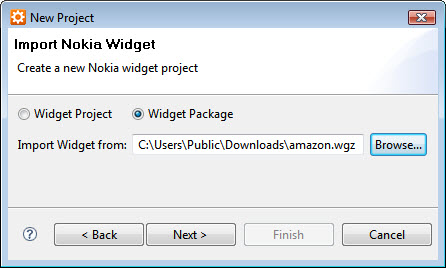 Importing directly from a widget package